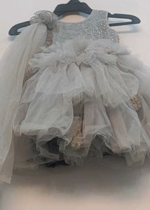 Elegant Silver Party Dress