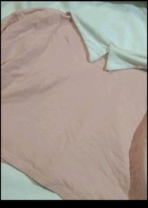 Light Pink Crop T Shirt Women