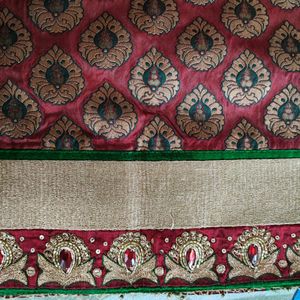 Half n Half Pure Brocade Saree