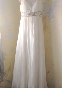 Elegant White Embellished Gown