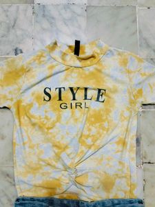 Yellow Mustard T Shirt And Shorts Pant