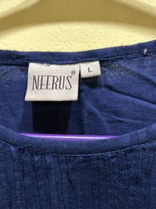 Neerus Blue Kurta Size L