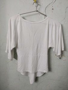 White Wrap Front Top