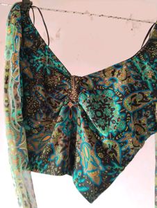 Green Crop Top