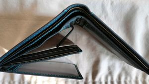 Unused Blue Pure Leather Men&#39;s Wallet