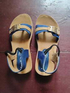 Kids Blue & Brown Sandals with Buckles