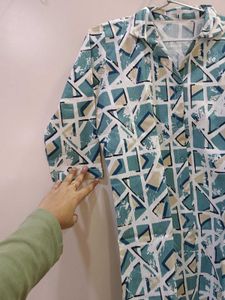 Abstract Print Long Shirt Kurta