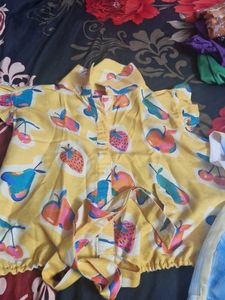 Cute Print Top(2)10-12 Yrs