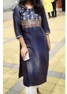 Aurilya Embroidered Kurti With Pants 💕✨️