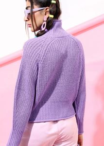 Woman solid crop pullover