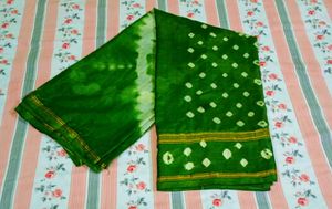 Green Bandhani Saree
