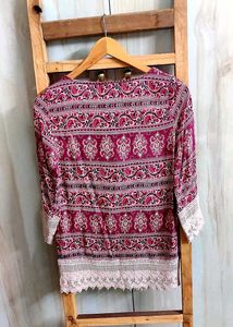 Printed Cotton Top Size-32