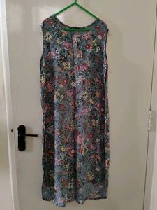 Floral Print Button-Down Kurta