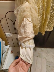 Elegant Beige Gown With 5 Linings (Almost 🆕)