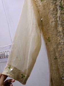 Chikenkari Net Kurta