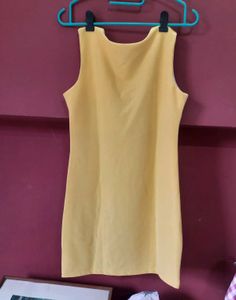 Yellow and White Dress