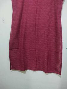 Pinky Red Floral Kurta Pyjama Dupatta Set