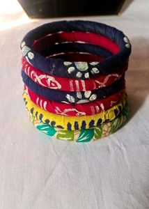 Handpainted Febric Bangles