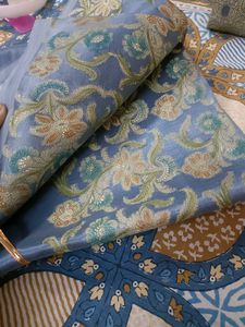 Beautiful Designer Silk Saree In Grey