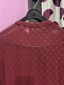 Burgundy Tiered Midi Dress