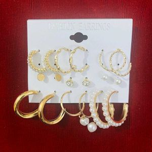 Gold & Pearl Earring Set