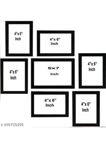 wooden frame Set of 7 framed wall art prints