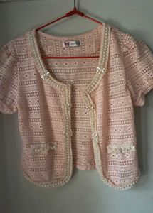 Pink Knit Cardigan