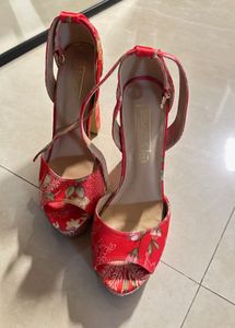 Red Floral Heels size 38