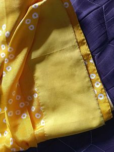 Yellow Polka Dot Saree