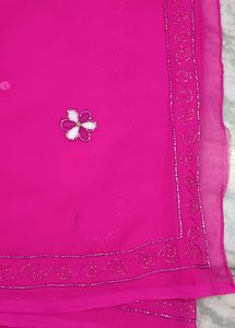 Elegant Pink Embroidered dupatta