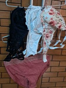 combo Of Four Bra N Panty Imported Fabric