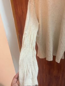 Beige Long Sleeve T-Shirt