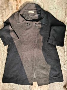 Chic Black Wrap Coat