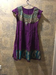 Pure Georgette Heavy partywear embroidered kurta