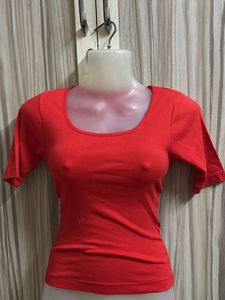 Red Fitted  T-Shirt