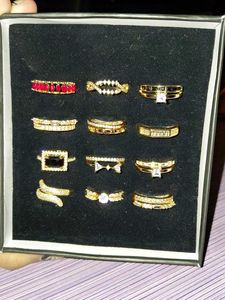 Assorted Gold and Rose Tone Ring Se