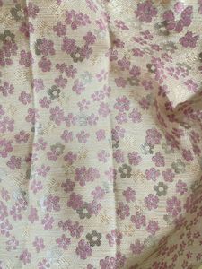 Pastel Floral Pleated Jacquard Skirt