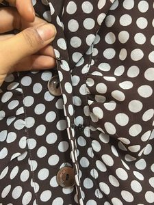 Chic Polka Dot Midi Shirt Dress