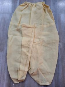 Light Cream Yellow Boys Cotton Dhoti &amp; Kurta Set