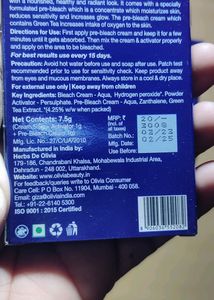Olivia Oxygen Bleach Rich Fairness 7.5gm Pack Of 5