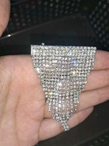 Luxurious Silver Rhinestone Diamond Hair Clip