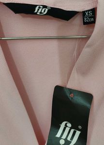 Pink V-Neck Blouse