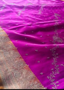 Elegant Purple and Gold Banarasi Silk Saree