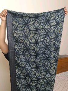 Elegant Black &amp; Grey Sari