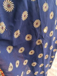 Blue Floral Meterial