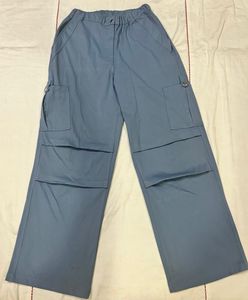 Y2K Baggy Fit Women Cargo In Blue