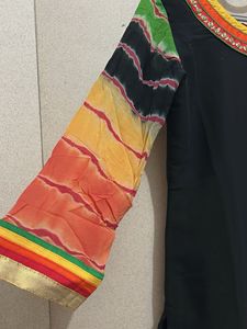 Elegant Black Kurta (Navaratri Special)
