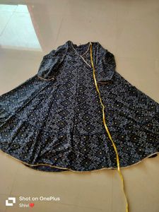Navy Blue Gawn Kurta