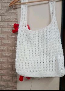 Crochet Handbag with Bows
