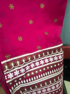Pink Embroidered Kurti Set